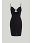 billige Kjoler til nyttårsaften-kvinners svart paljettkjole festkjole glitrende kjole skjede kjole minikjole svart grå ermeløs vårsommer v-hals hot