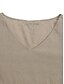 billige Dameklær-litb basic kvinners knelengde skjortekjole bomullskjørt paff erme ensfarget daglig