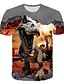 cheap Boys&#039; Tees &amp; Blouses-Boys&#039; Gray 3D Animal Print Active T Shirt