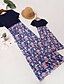 cheap Family Look Sets-Mommy and Me Dress Floral Print Dusty Blue Maxi Short Sleeve Basic Matching Outfits / Summer