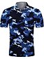 abordables T-Shirts-Hombre POLO Camiseta de tenis Camiseta de golf camuflaje Cuello Azul Piscina Impresión 3D Calle Casual Manga Corta Abotonar Ropa Moda Fresco Casual Transpirable