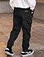 abordables Pantalons pour Garçons-Enfants Garçon Pantalons Kaki Noir Avec poches Couleur Pleine Logo Lettre Ecole Décontractée Usage quotidien Coton basique Décontractée Sportif 4-13 ans / L&#039;autume / Printemps
