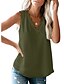 cheap Women&#039;s Clothing-LITB Basic Women&#039;s V-Neck Hem Tank Solid Color Top Basic Vest