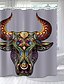 cheap Shower Curtains-Color Bull Head Digital Printing Shower Curtain Shower Curtains Hooks Modern Polyester New Design