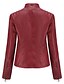 abordables Chaquetas para Mujer-Mujer chaqueta de piel sintética patchwork botonadura simple básica casual ajuste regular prendas de vestir exteriores manga larga invierno otoño negro rosa vino calle diario vacaciones m l xl