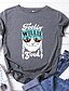 abordables T-shirts-las mujeres tienen un willie nice day t shirt mujeres verano casual willie nelson graphic camisetas de manga corta tops azul