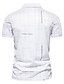 cheap Tank Tops-Men&#039;s Golf Shirt Tennis Shirt Striped non-printing Collar Casual Daily Short Sleeve Tops Simple Classic White Black