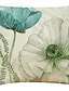abordables Collection de base-4.0 pcs Imitation Lin Housse de coussin, simple Classique Imprimer Décoration artistique Fleurs et plantes Zip Carré Traditionnel Classique