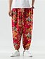 cheap Pants-Men&#039;s Chino Harlem Pants Print Harem Loose Pants Ankle-Length Pants Graphic Mid Waist Green Red M L XL XXL 3XL
