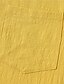 abordables Men&#039;s-Hombre Camisa Color sólido Cuello Vuelto Casual Diario Manga Corta Abotonar Tops Casual Moda Transpirable Cómodo Blanco Negro Amarillo