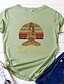 abordables Tee-shirt-les femmes im principalement l&#039;amour de la paix et la lumière et une petite chemise à manches courtes chemisier de yoga vintage (gris, xl)