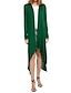 abordables Cardigans-Femme Cardigan Couleur unie Simple Manches Longues Pull Cardigans Printemps Eté Col en U Bleu Violet Vert