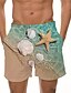 baratos Pants-Homens Shorts de Natação Calção Justo de Natação Bermuda de Surf Shorts de praia Estrela Com Cordão Cintura elástica Secagem Rápida Feriado Praia Estampa 3D Havaiana Azul
