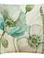 cheap Basic Collection-4 pcs Faux Linen Pillow Cover, Simple Classic Print Art Deco Floral&amp;Plants Zipper Square Traditional Classic
