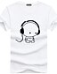 abordables Tank Tops-T-shirt Chemise Homme Graphique Col Rond Manches Courtes Imprimer Mince du quotidien basique Coton / Eté