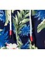 cheap Pants-Men&#039;s Casual Shorts Bermuda shorts Plus Size Knee Length Pants Micro-elastic Casual Holiday Graphic Flower / Floral Mid Waist Navy Blue M L XL XXL 3XL / Summer