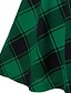 abordables Skirts-Femme Jupe à carreaux Mini Polyester Noir et Blanc Rouge Vert Jupes Printemps été Décontractées Soirée Halloween S M L