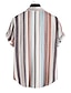cheap Men&#039;s-Men&#039;s Shirt Striped Color Block Classic Collar Plus Size Going out Outdoor Short Sleeve Print Tops Cotton Tropical Beach Rainbow