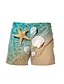 abordables Pants-Homme short de bain Short de bain Surf Boardshort Short de plage Etoile Cordon Taille elastique Séchage rapide Vacances Plage Motifs 3D Hawaïen Bleu