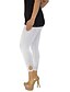 cheap Women&#039;s Pants-Women&#039;s Crop Purple White Black Simple Casual Classic Mid Waist Weekend Calf-Length Micro-elastic Plain Soft S M L XL XXL / Slim