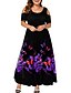 cheap Plus Size Dresses-Women&#039;s Plus Size Butterfly Holiday Dress Print Crew Neck Short Sleeve Elegant Spring Summer Daily Maxi long Dress Dress