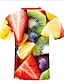 cheap Tank Tops-Men&#039;s T shirt Shirt Graphic 3D Fruit Round Neck Plus Size Club Beach Short Sleeve Print Tops Streetwear Exaggerated Rainbow