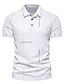 baratos Tank Tops-Homens Camisa de golfe Camisa de tênis Listrado não imprimível Colarinho Casual Diário Manga Curta Blusas Simples Clássico Branco Preto