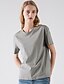 preiswerte T-shirts-litb basic Damen 100% Baumwolle T-Shirt einfarbig lässig klassisch T-Shirt Rundhals-Top Basic tägliche Kleidung einfache männliche Sommer T-Shirt
