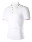 abordables Camisas de hombres-Hombre Casual no imprimible Camiseta de golf Camiseta de tenis Color sólido Manga Corta Tops Sencillo Negro Blanco Azul Marino / Verano