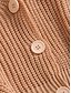 abordables Cardigans-Femme Cardigan Couleur unie Tricoté Fibres acryliques basique Manches Longues Pull Cardigans Automne Hiver Ouvrir le devant Chameau