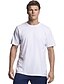 billige T-shirts og tanktops til mænd-Herre T-shirt Fugttransporterende skjorter Rund hals Vanlig ikke-udskrivning Afslappet Kortærmet Tøj 100 % bomuld Basale