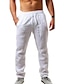 cheap Pants-Men&#039;s Casual Slim Linen Cotton Summer Beach Trousers