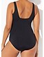 cheap One-Pieces-Women&#039;s One Piece Monokini Swimsuit Slim Print Color Block Blue Swimwear Camisole Padded Strap Bathing Suits New Casual Sexy / Padded Bras