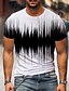 cheap Men&#039;s Shirts-Men&#039;s T shirt Tee Shirt Round Neck Graphic 3D Black / White Green White Black Rainbow 3D Print Short Sleeve Plus Size Print Daily Going out Tops Streetwear