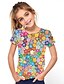 preiswerte T-Shirts &amp; Blusen für Mädchen-Mädchen T-Shirt Kurzarm T-Shirt Graphic 3D-Druck Aktiv Polyester Kunstseide kinderkleidung 3-12 Jahre 3D-gedruckte Grafik Hemd