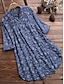 preiswerte Best Selling Plus Size-Damen Hemd Punkt Rundhalsausschnitt Übergröße Bedruckt Oberteile Dunkelgelb Grün Blau