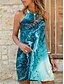 preiswerte All Sale-Damen Minikleid Etuikleid Blau Purpur Ärmellos Bedruckt Farbverläufe Neckholder Sommer Stilvoll Casual Boom-Sale-Kleid Regular Fit S M L XL XXL 3XL