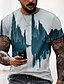 abordables Chemises pour hommes-T shirt Tee Chemise Homme Col Rond Graphic 3D Manches Courtes Noir / Blanc Vert Blanche Noir Arc-en-ciel 3D effet Imprimer du quotidien Sortie Normal Grande Taille Polyester Standard Vêtement de rue