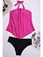 cheap Tankini-Women&#039;s Swimwear Tankini Beach Top Normal Swimsuit Solid Color Hollow Out Strappy Open Back Hole Purple V Wire Halter Blouse Bathing Suits Party Elegant New / Formal / Padded Bras