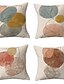 cheap Basic Collection-1 pcs Faux Linen Pillow Cover, Simple Casual Print Modern Square Traditional Classic