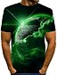 billige T-shirts og tanktops til mænd-Herre Unisex T-shirt T-Shirts Grafisk Trykt mønster Interstellar Rund hals Gul Rød Blå Lilla Grøn 3D-udskrivning Plusstørrelser Afslappet Daglig Kortærmet Tøj Årgang Originale