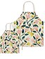 cheap New Arrivals-Family Look Aprons Family Gathering Floral Leaf Print Khaki Active Matching Outfits