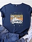 cheap T-Shirts-car two doors open t-shirt marty whatever happens don&#039;t ever go to 2022 vintage short-sleeved with graphic print blouses tops summer tops for women, men, teenagers, girls casual shirt blouse