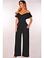 cheap Jumpsuits &amp; Rompers-Women&#039;s Jumpsuit Solid Colored Cut Out Ordinary Deep V Short Sleeve Regular Fit Green White Black S M L Spring