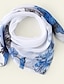 abordables Scarves &amp; Bandanas-Mujer Bufanda Cuadrada Fiesta Azul Bufanda Floral / Gasa / Rasa / Otoño / Primavera