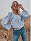 cheap Tops &amp; Blouses-LITB Basic  Women&#039;s Tansparent Ruffle Sleeve Shirt Solid Color Top Hollow Out Outwear