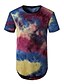 baratos Roupa de Homem-estilo verão moda masculina casual um código cor gradiente florescendo hipster hip-hop camiseta de manga curta