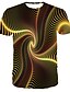 preiswerte Tank Tops-Herren Hemd T Shirt Graphic Abstrakt 3D Rundhalsausschnitt Gelb 3D-Druck Täglich Kurzarm Bedruckt Bekleidung Designer Basic Groß und hoch