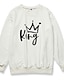 cheap Family Look Sets-Family Look Tops Sweatshirt Letter White Long Sleeve Matching Outfits