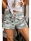 cheap Bottoms-Women&#039;s Basic Casual Drawstring Pocket Print Shorts Slacks Short Pants Inelastic Fitness Weekend Camouflage Mid Waist Breathable Soft ArmyGreen Gray Light Green S M L XL XXL